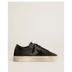 Golden Goose Hi-Star Sneaker in Black Leather
